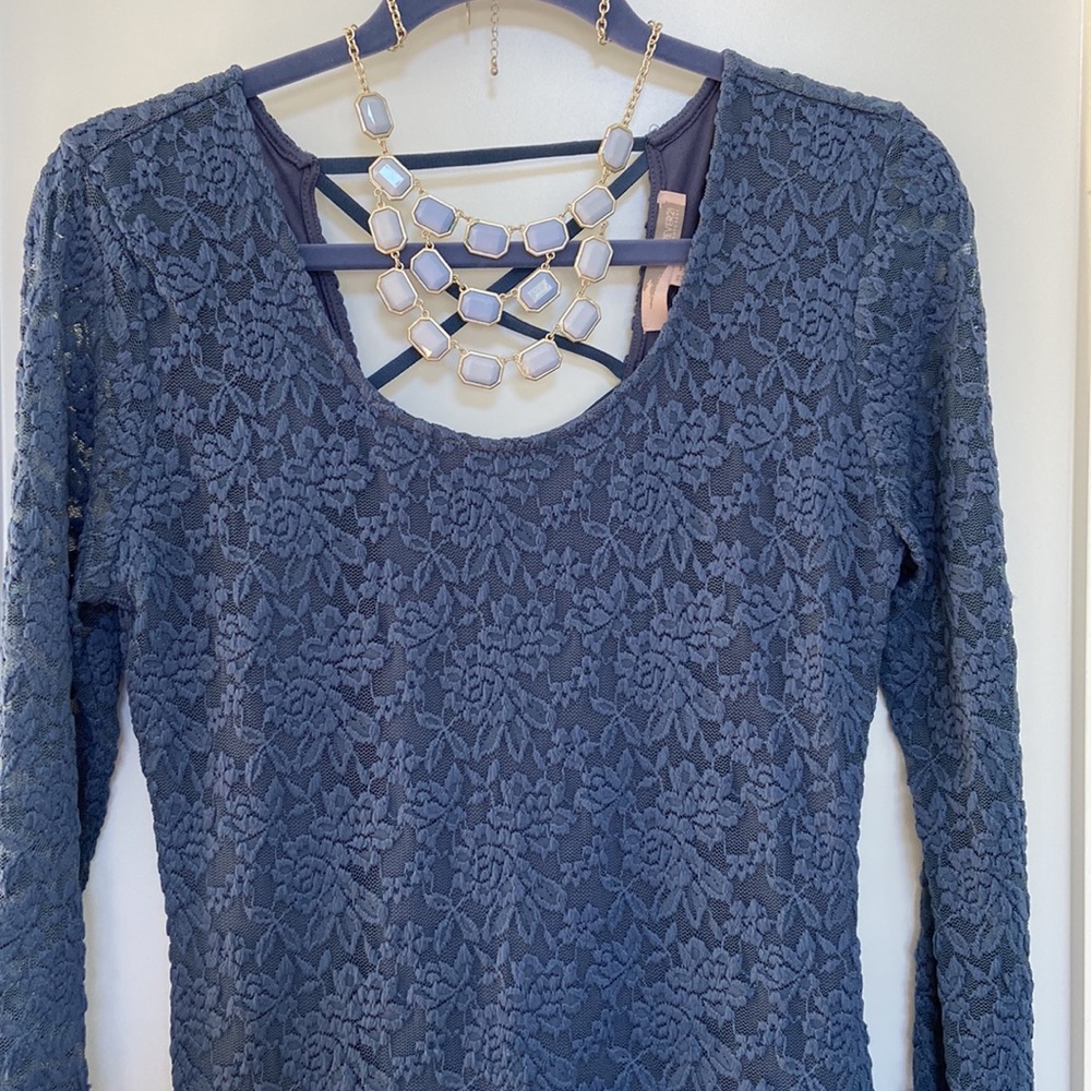 Long Sleeve Lacey Dress - Picture 2 of 7